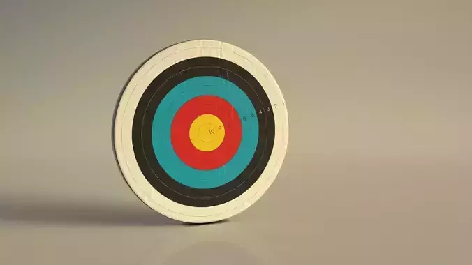 SPORT---ARCHERY---Target archery target and wooden target Free low-poly 3D model