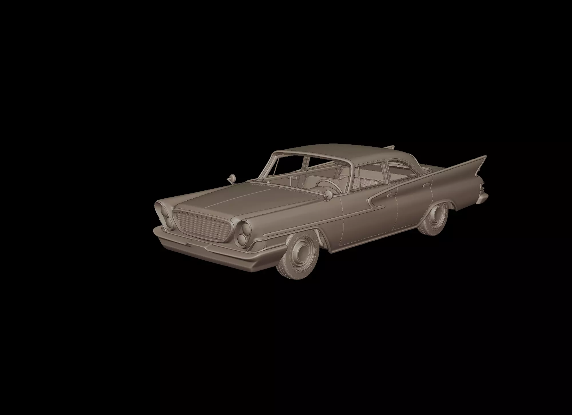 newport hardtop sedan 4 doors 1961 3D print model