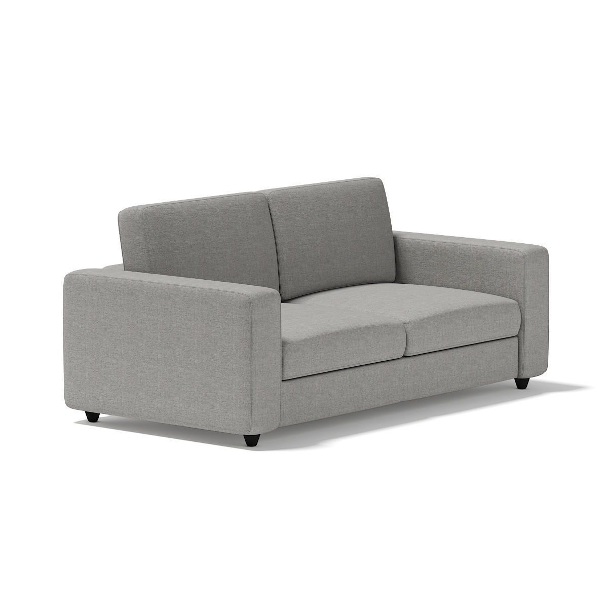 Grey Two Seat Sofa 3D model_2
