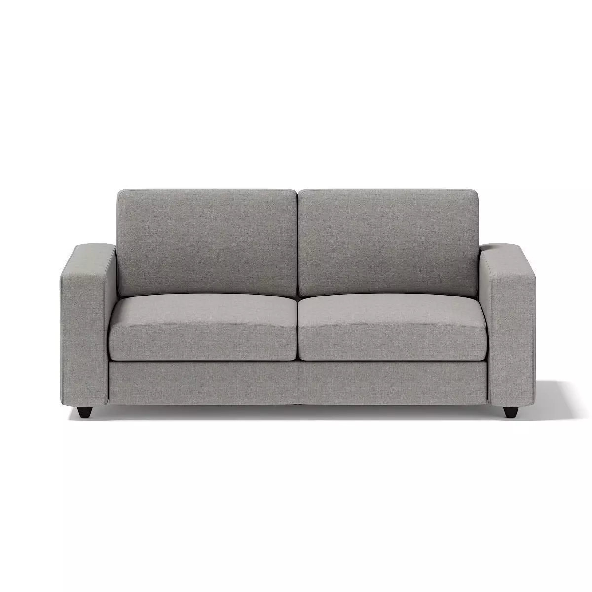 Grey Two Seat Sofa 3D model_0