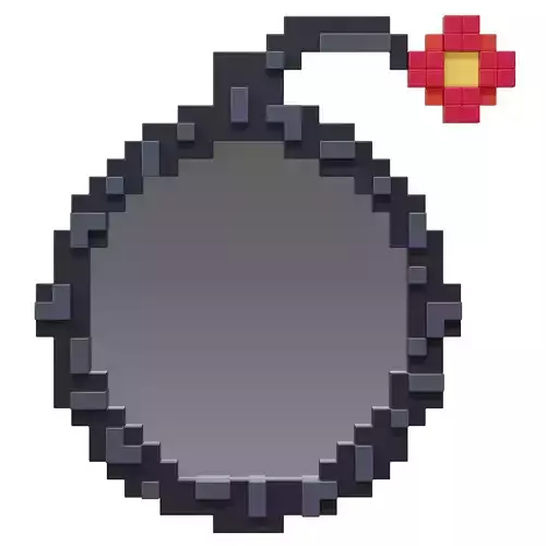 Pixel mirror Bomb by Seletti