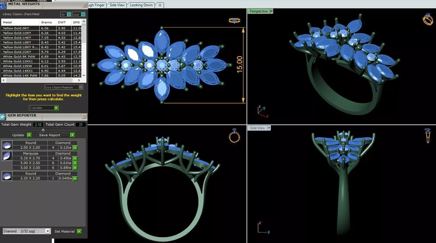 Marquise Ring 3D print model_21