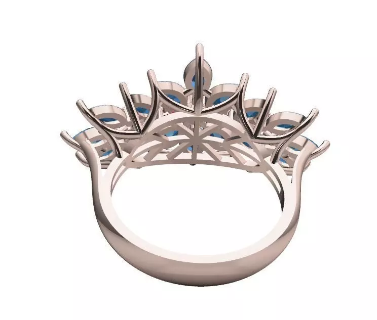 Marquise Ring 3D print model_9