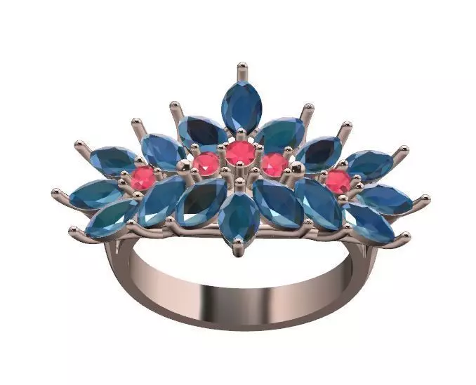 Marquise Ring 3D print model_3