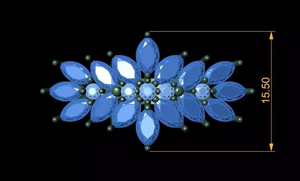 Marquise Ring 3D print model_12