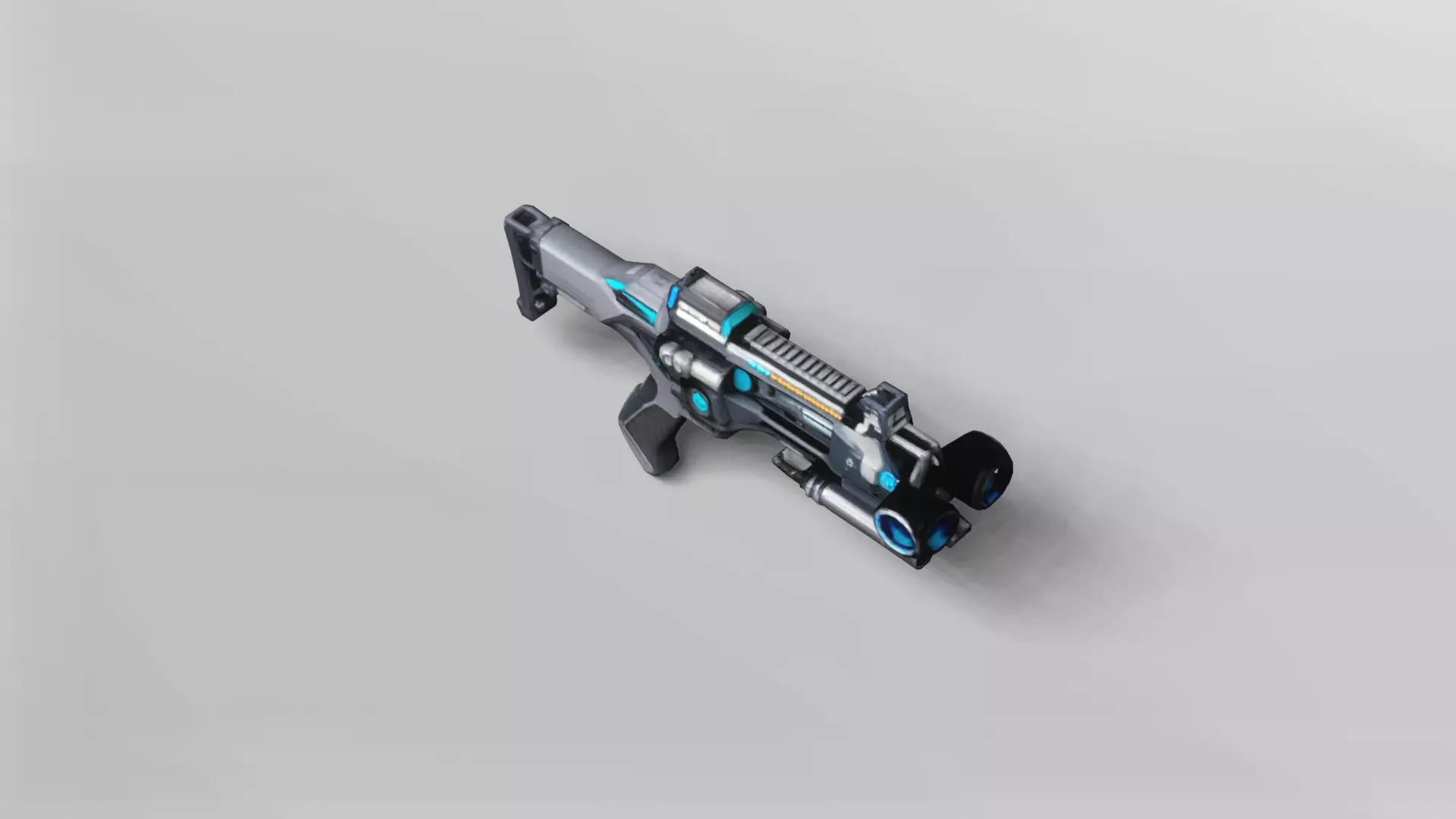 Futuristic Tactical Energy Rifle 3D Model 3D model_4