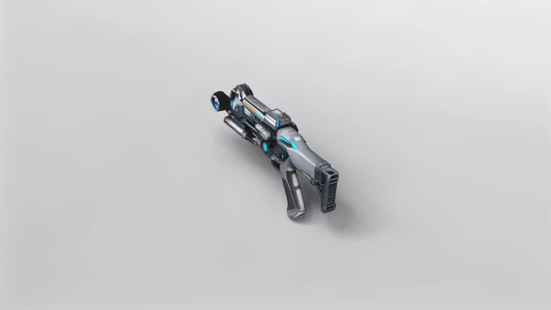 Futuristic Tactical Energy Rifle 3D Model 3D model_2