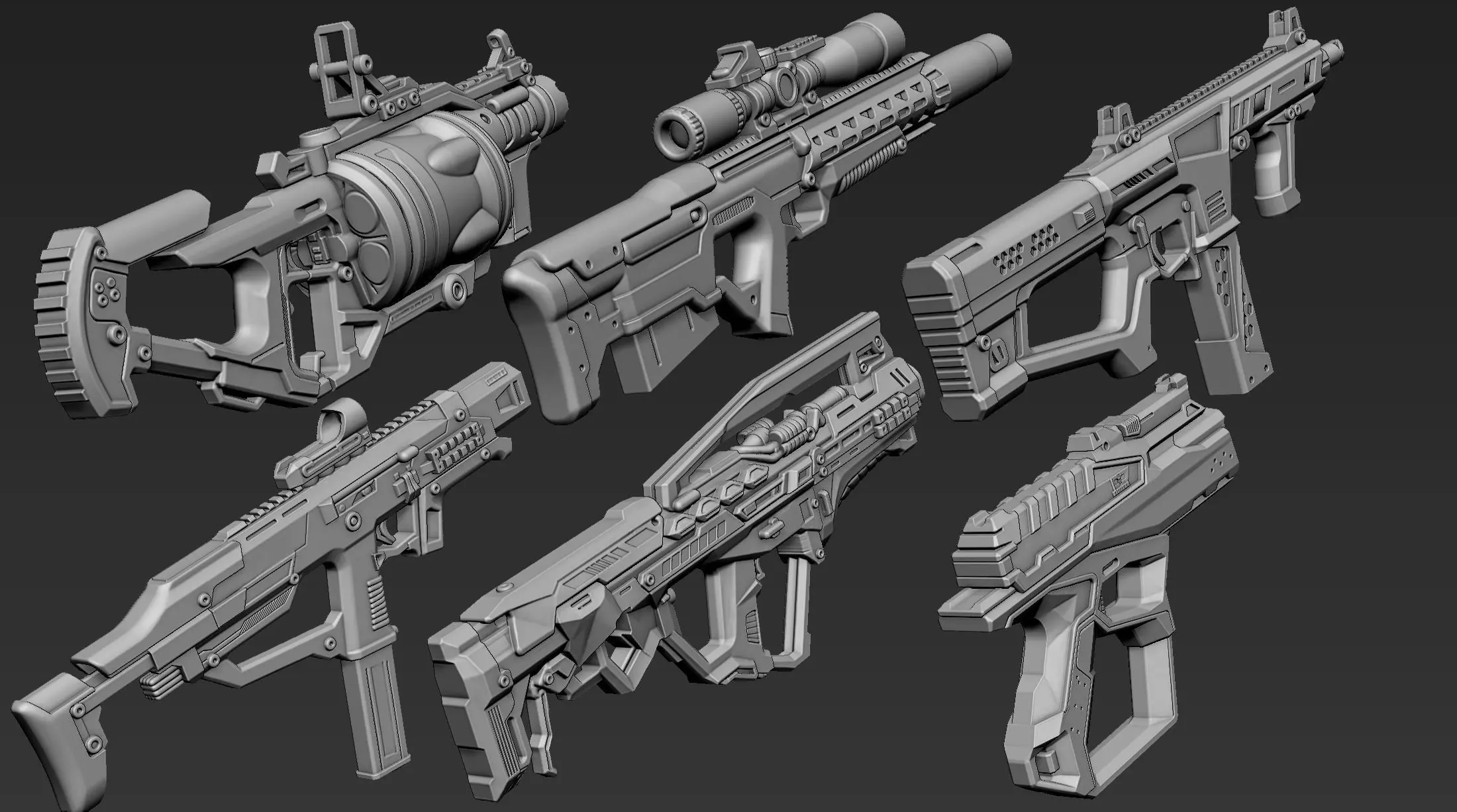3D Printable Sci-Fi Weapon Part 9 3D model_2