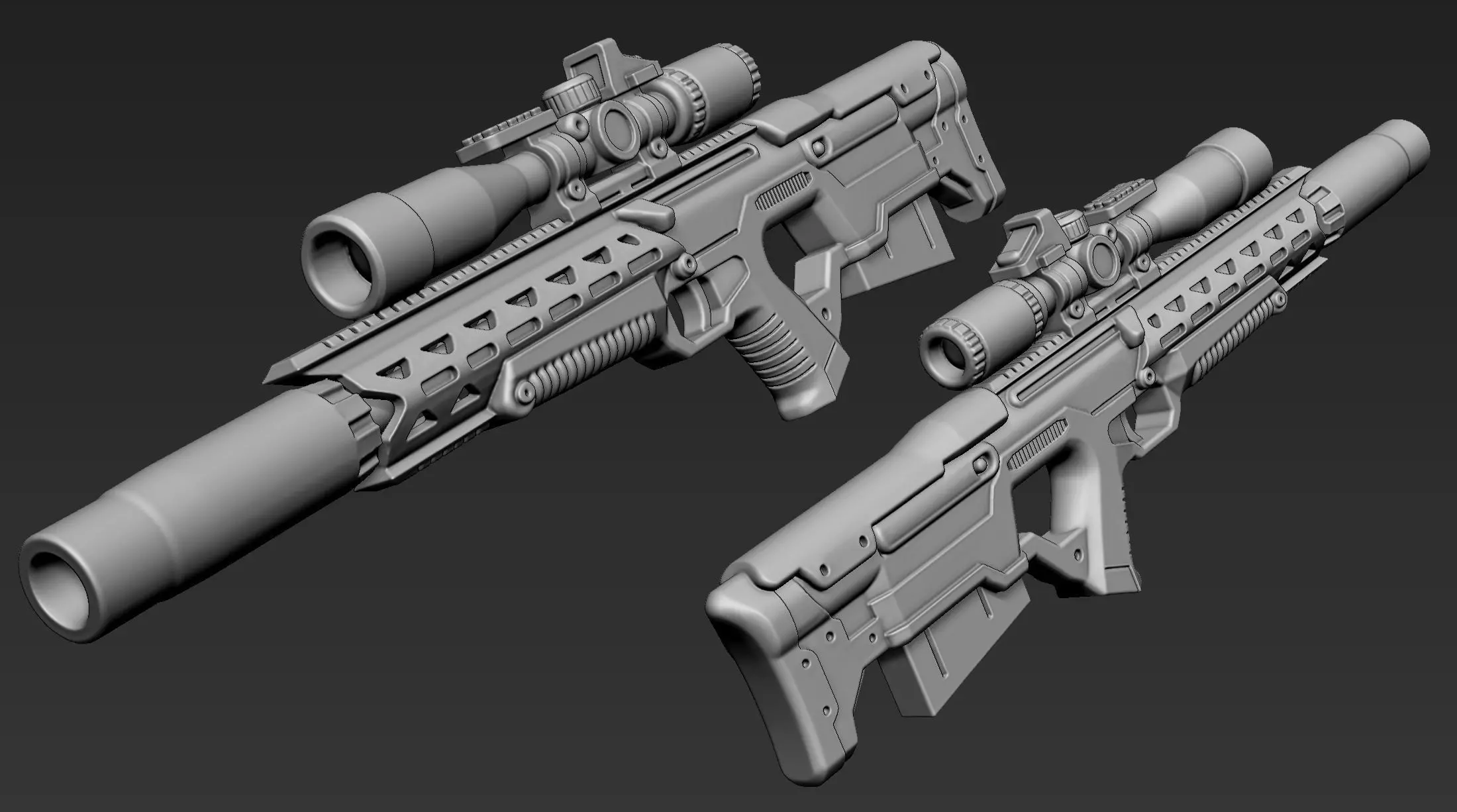 3D Printable Sci-Fi Weapon Part 9 3D model_4