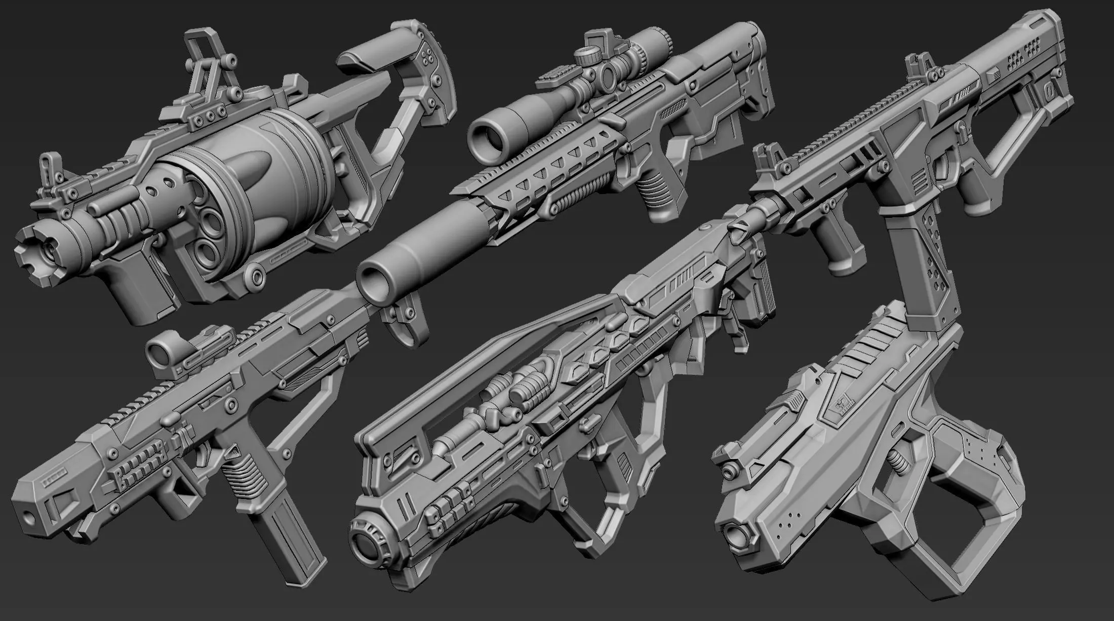 3D Printable Sci-Fi Weapon Part 9 3D model_1
