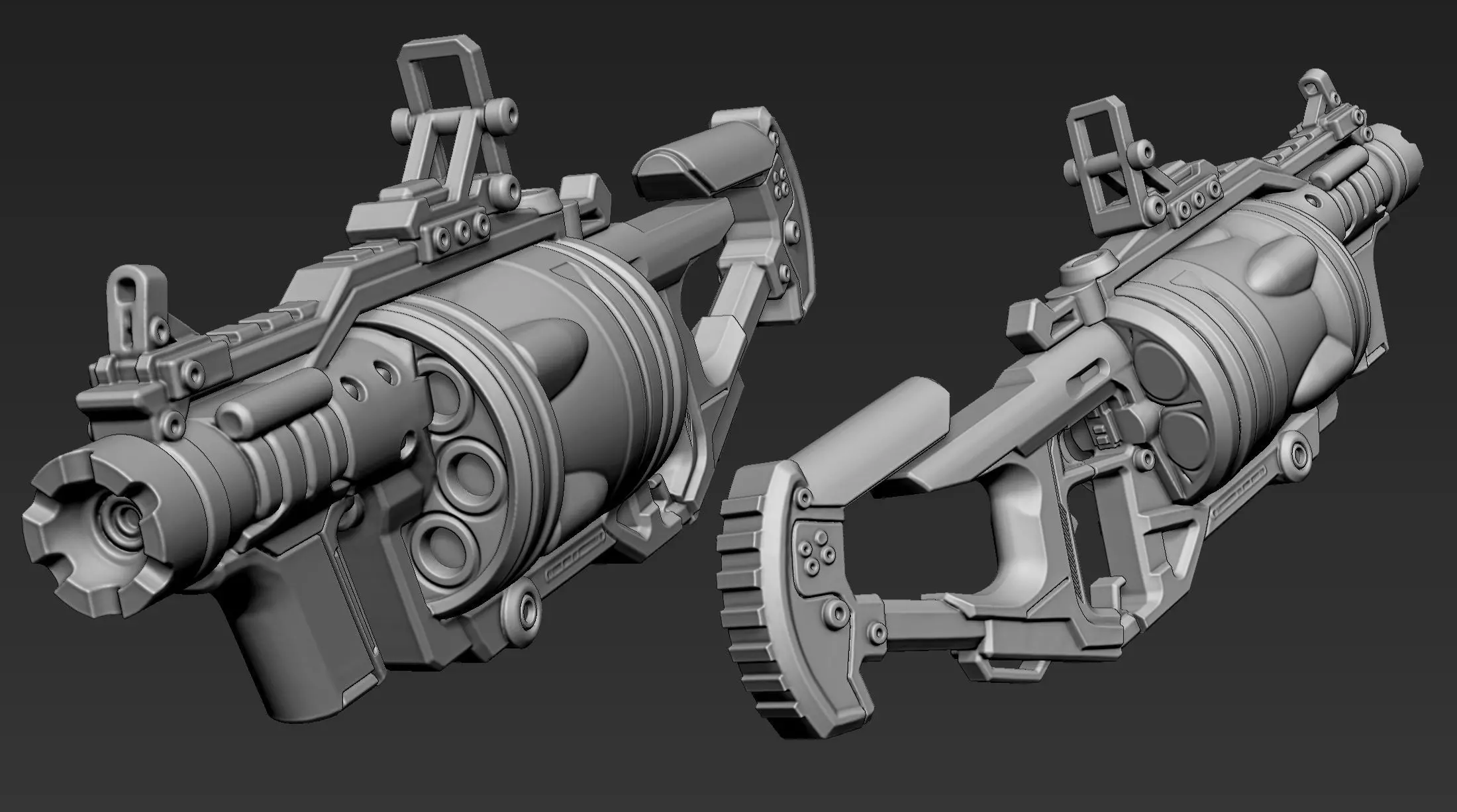 3D Printable Sci-Fi Weapon Part 9 3D model_3