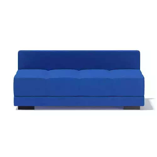 Blue Armless Sofa