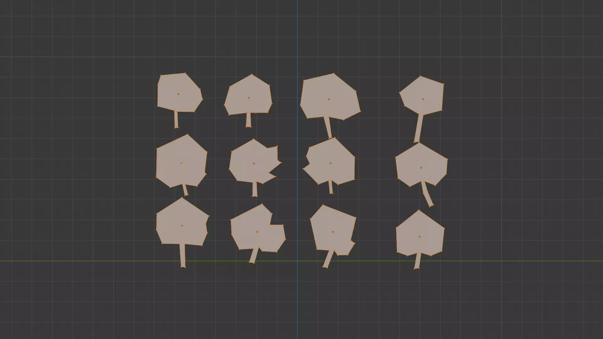 Autumn Leaves 3D Pack Low-poly 3D model_5