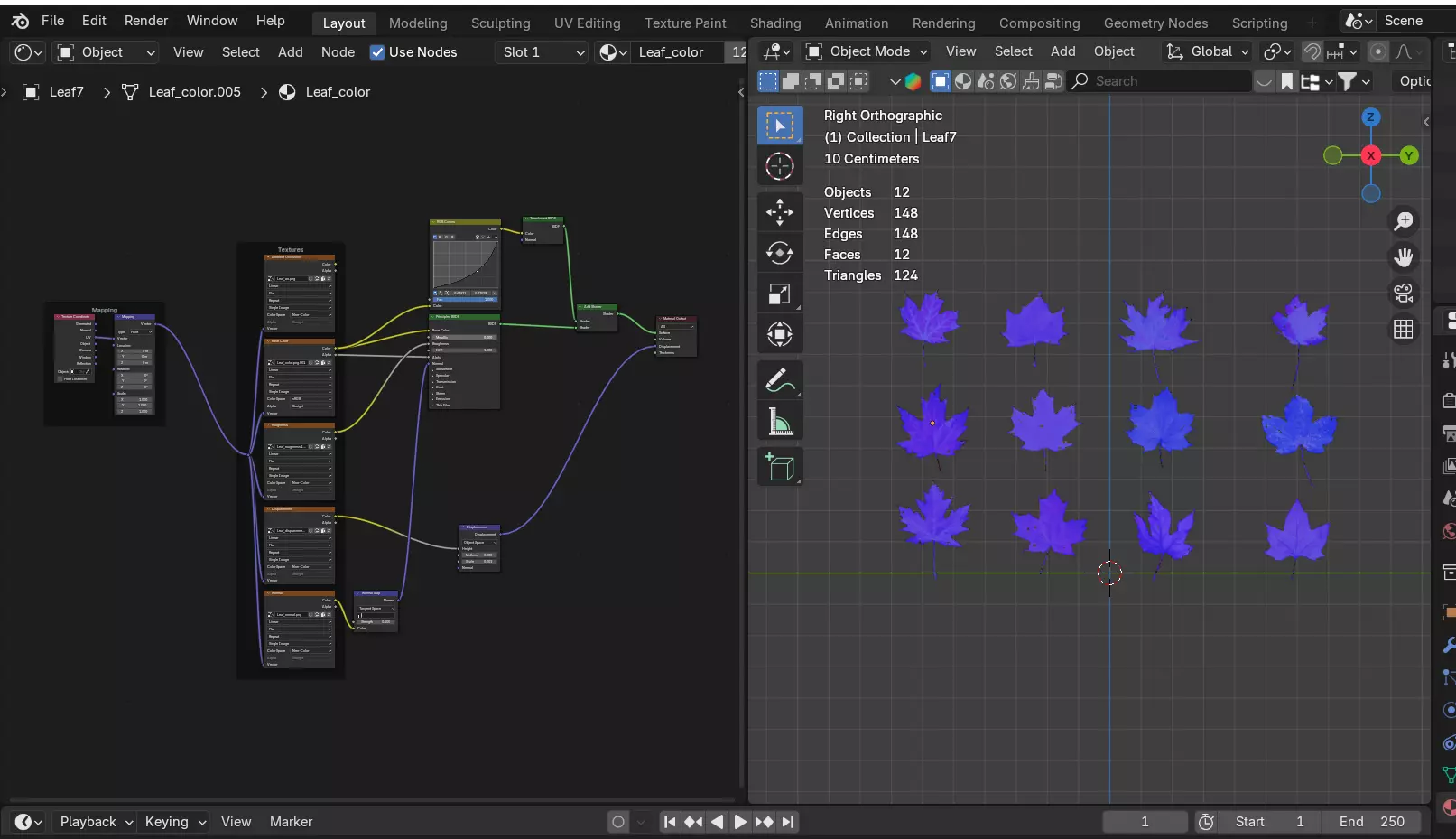 Autumn Leaves 3D Pack Low-poly 3D model_8