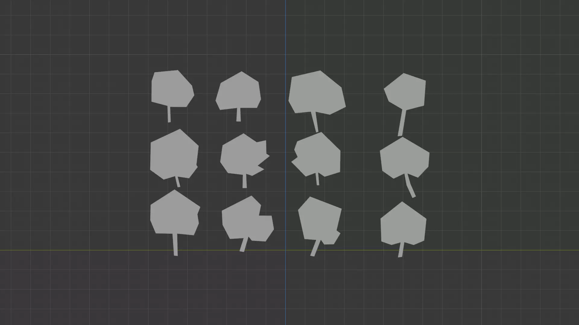 Autumn Leaves 3D Pack Low-poly 3D model_4