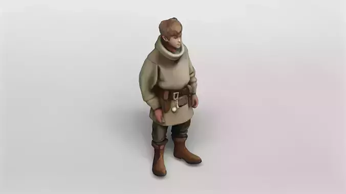 Stylish Winter Outfit 3D Model 3D model