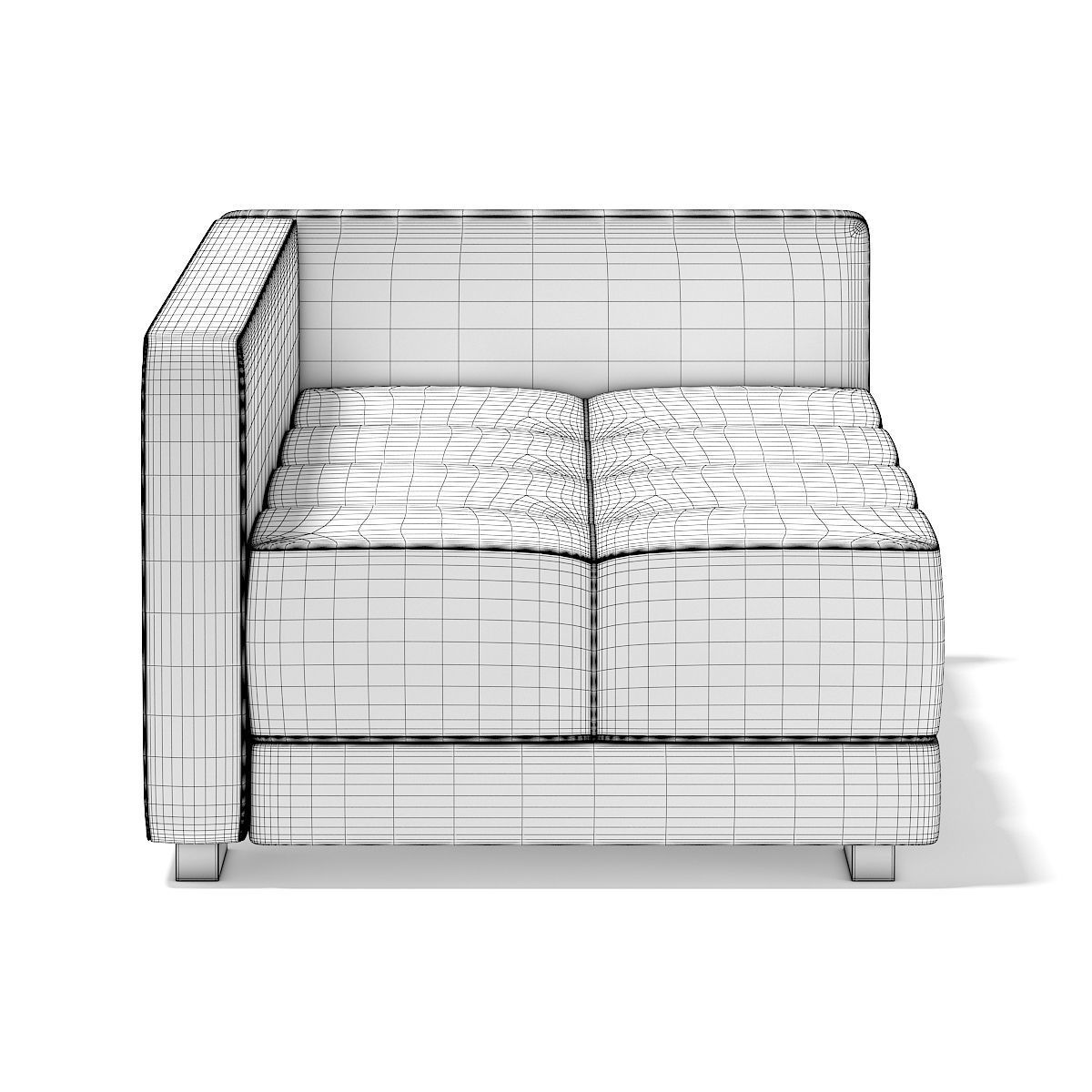 Blue Corner Sofa 3D model_1