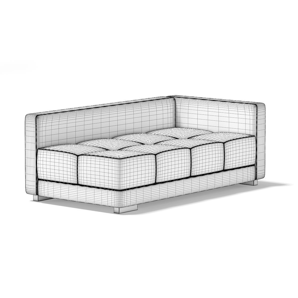 Blue Corner Sofa 3D model_3