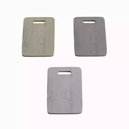 Wood Chopping Board Set Low-poly 3D model