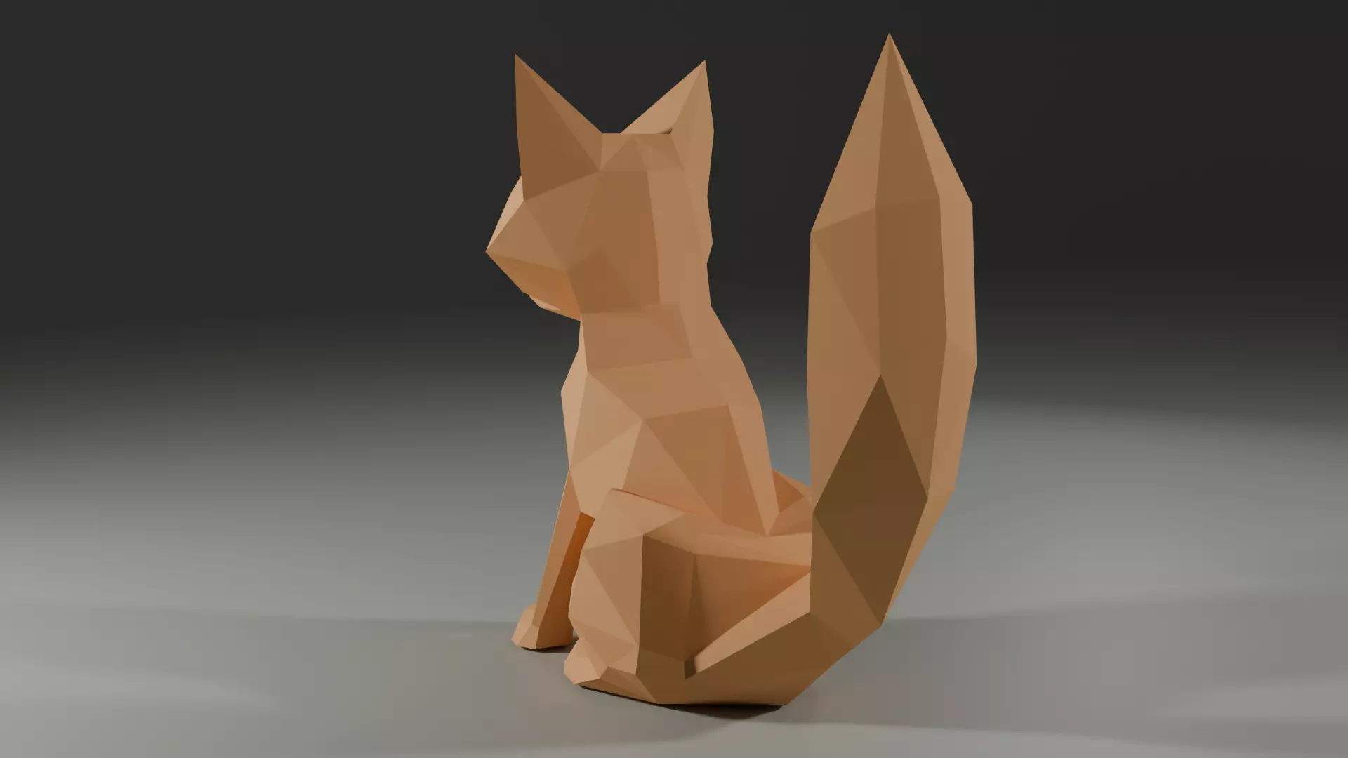 Stylized Low-Poly Fox Low-poly 3D model_1