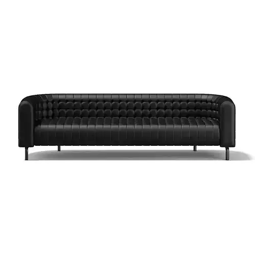 Black Leather Sofa 1