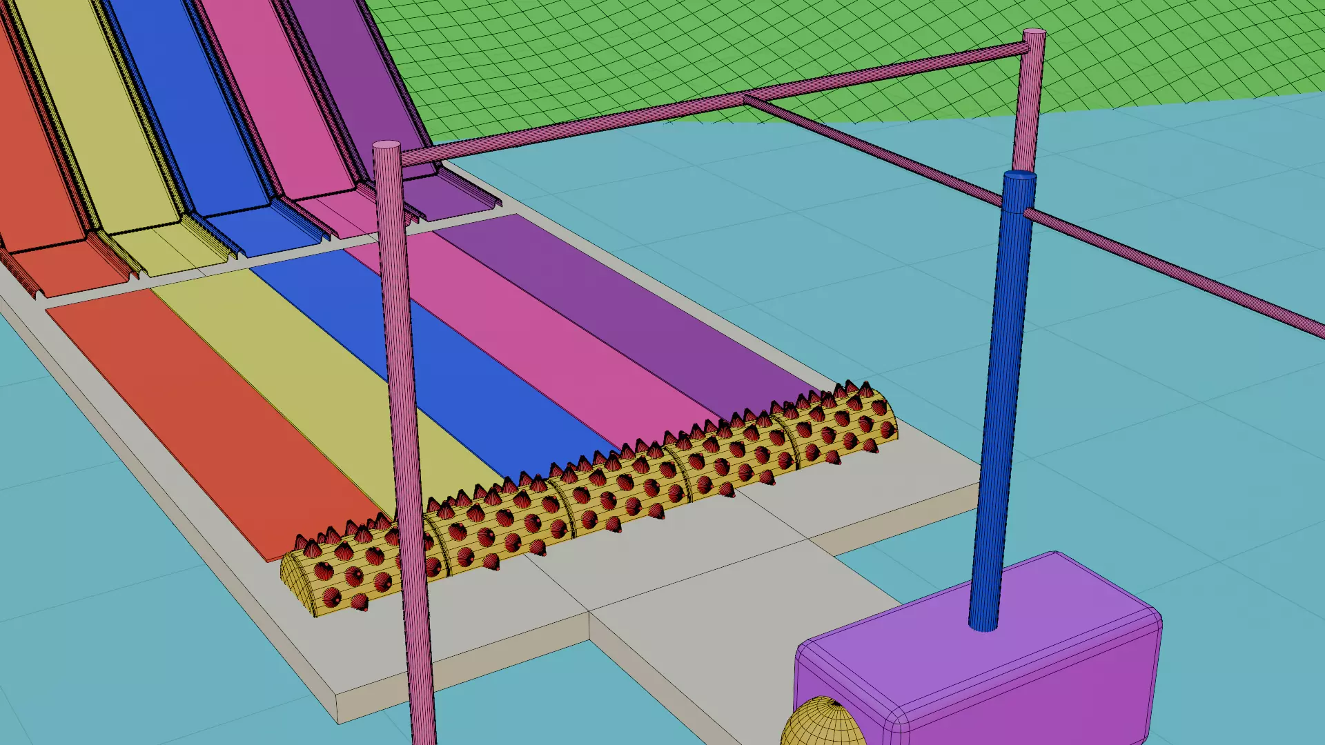 Colorful Playground Parkour for Animations Low-poly 3D model_10