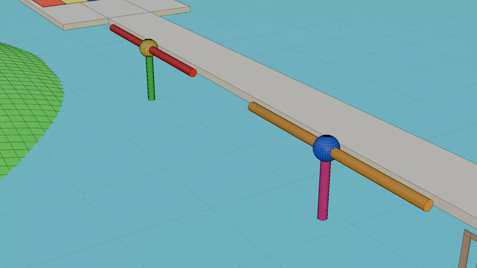 Colorful Playground Parkour for Animations Low-poly 3D model_13