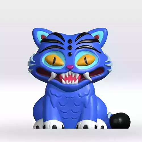 Derpy tiger kpop demon hunters STL file 3D Model 3mf Multicolor 