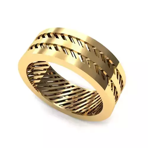 ANEL FACETADO COM FORRO