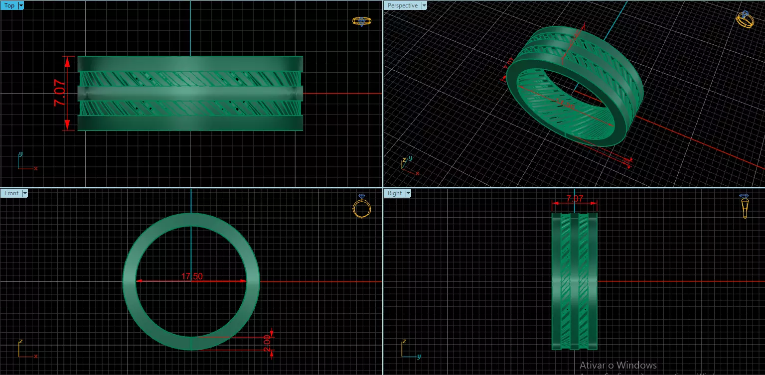 ANEL FACETADO COM FORRO 3D print model_3