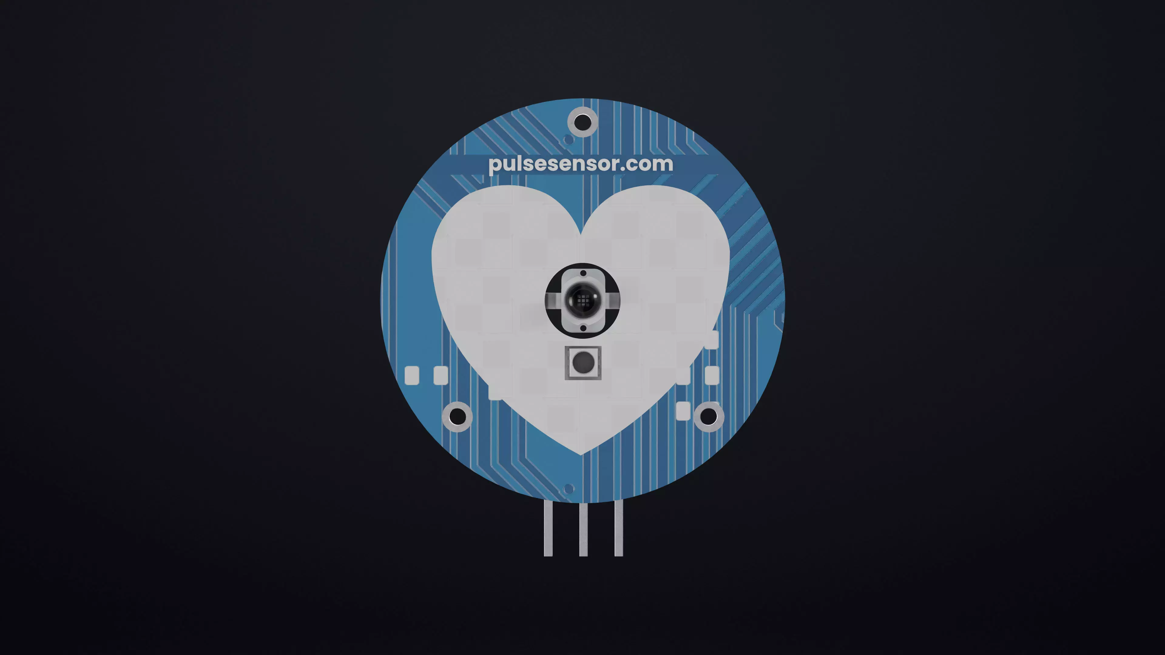 Pulse Sensor 3D Model Heart Rate Monitor Module 3D model_2