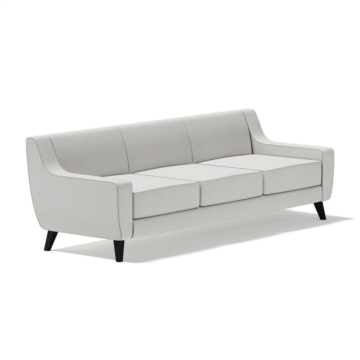 Light-Grey Three Seat Sofa 3D model_2