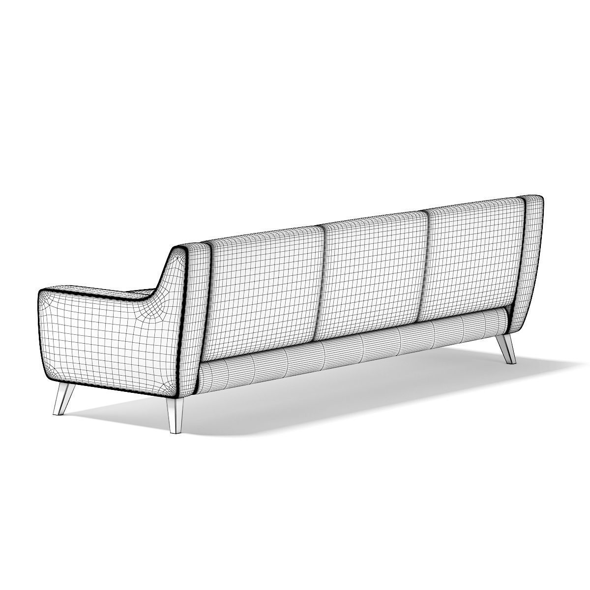 Light-Grey Three Seat Sofa 3D model_5