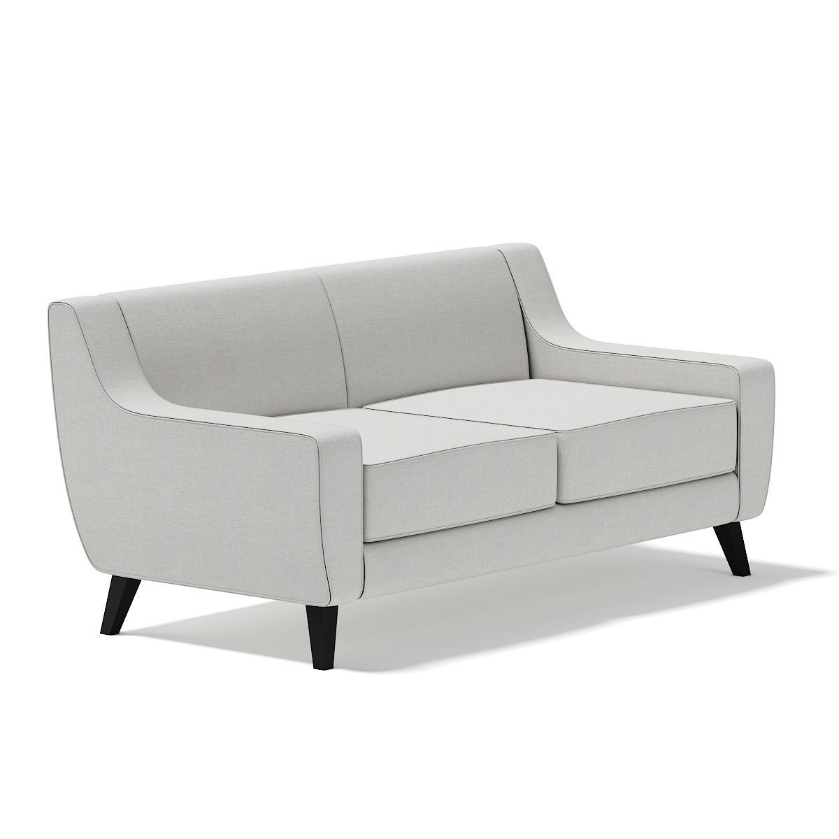 Light-Grey Two Seat Sofa 3D model_4