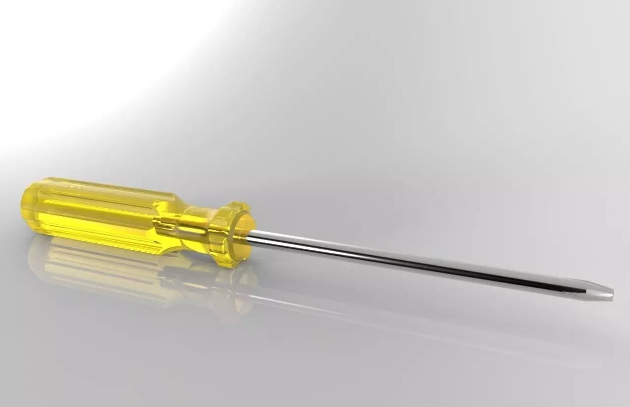 Screwdriver screw 3D model_0