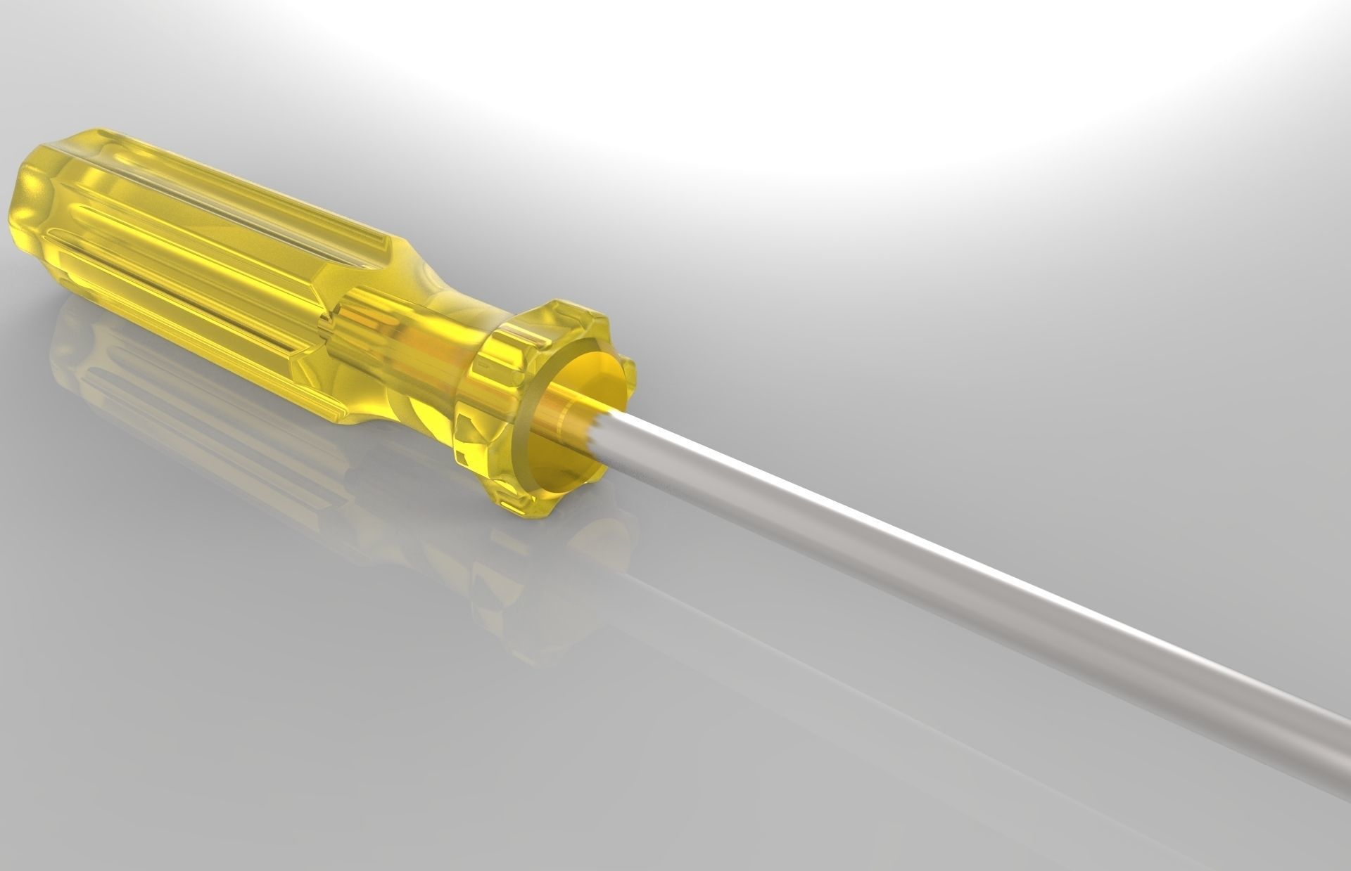 Screwdriver screw 3D model_2