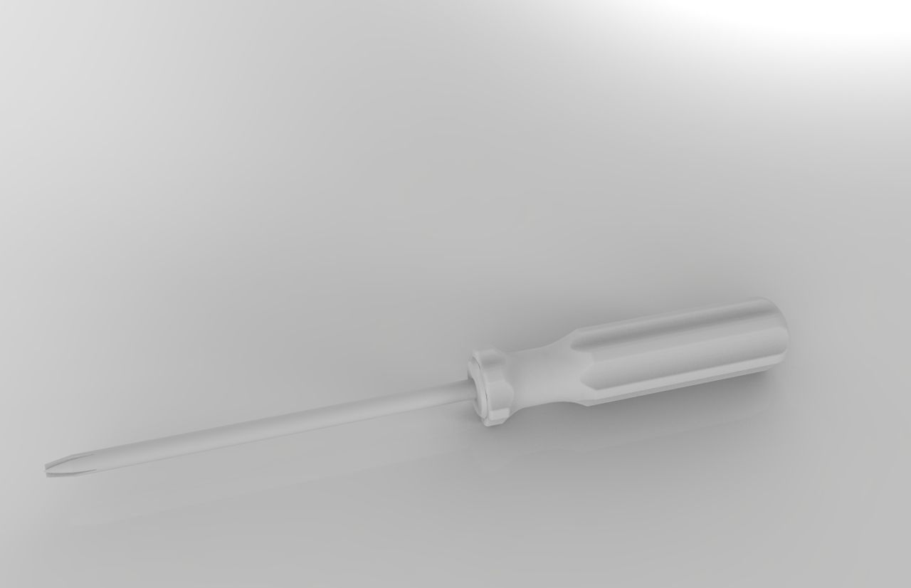 Screwdriver screw 3D model_8