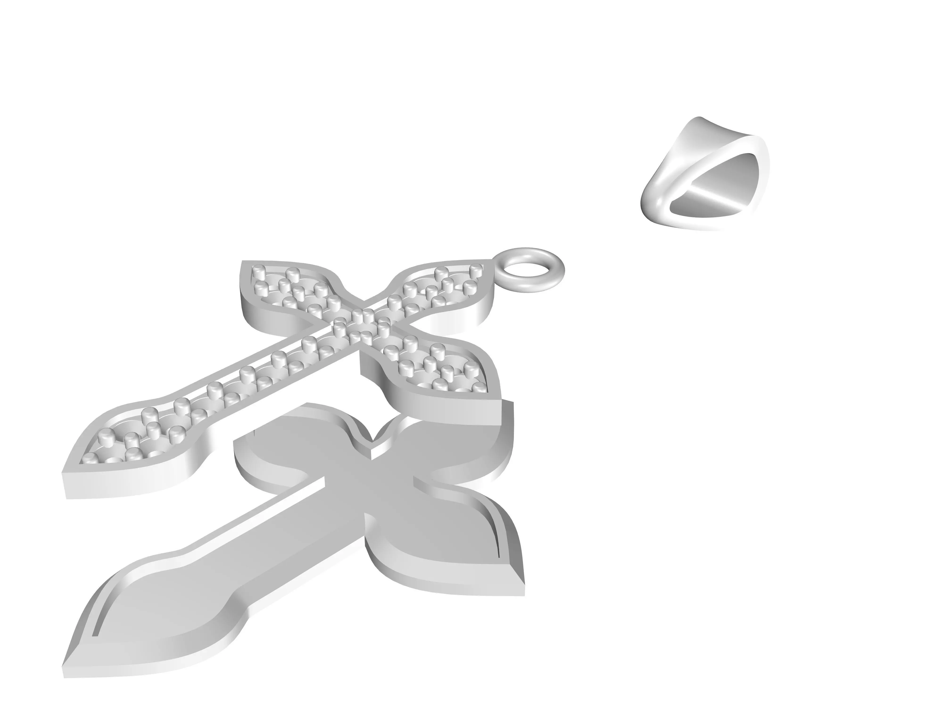 cross 0409 3D print model_4