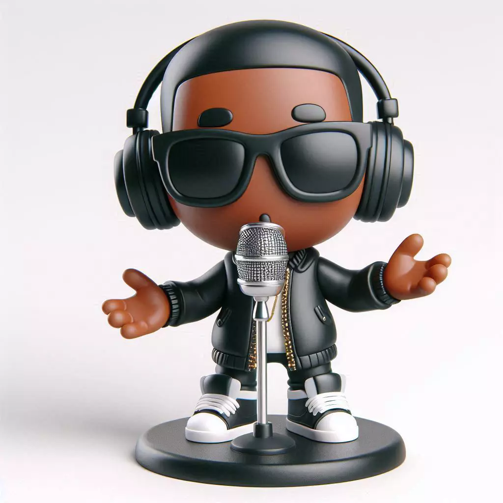 Cool Rapper Character 3D Model ready for 3D Printing 3D print model_17