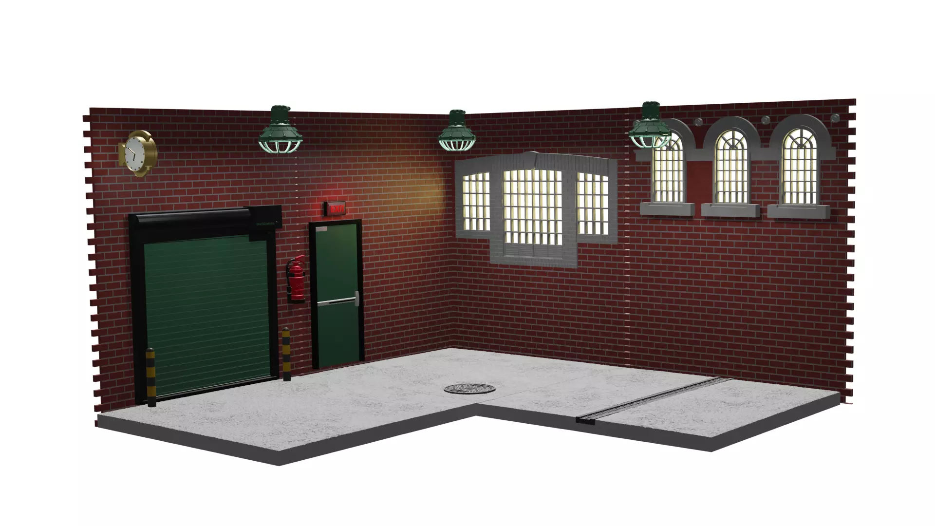 3D Printable Diorama Warehouse 3D print model_0