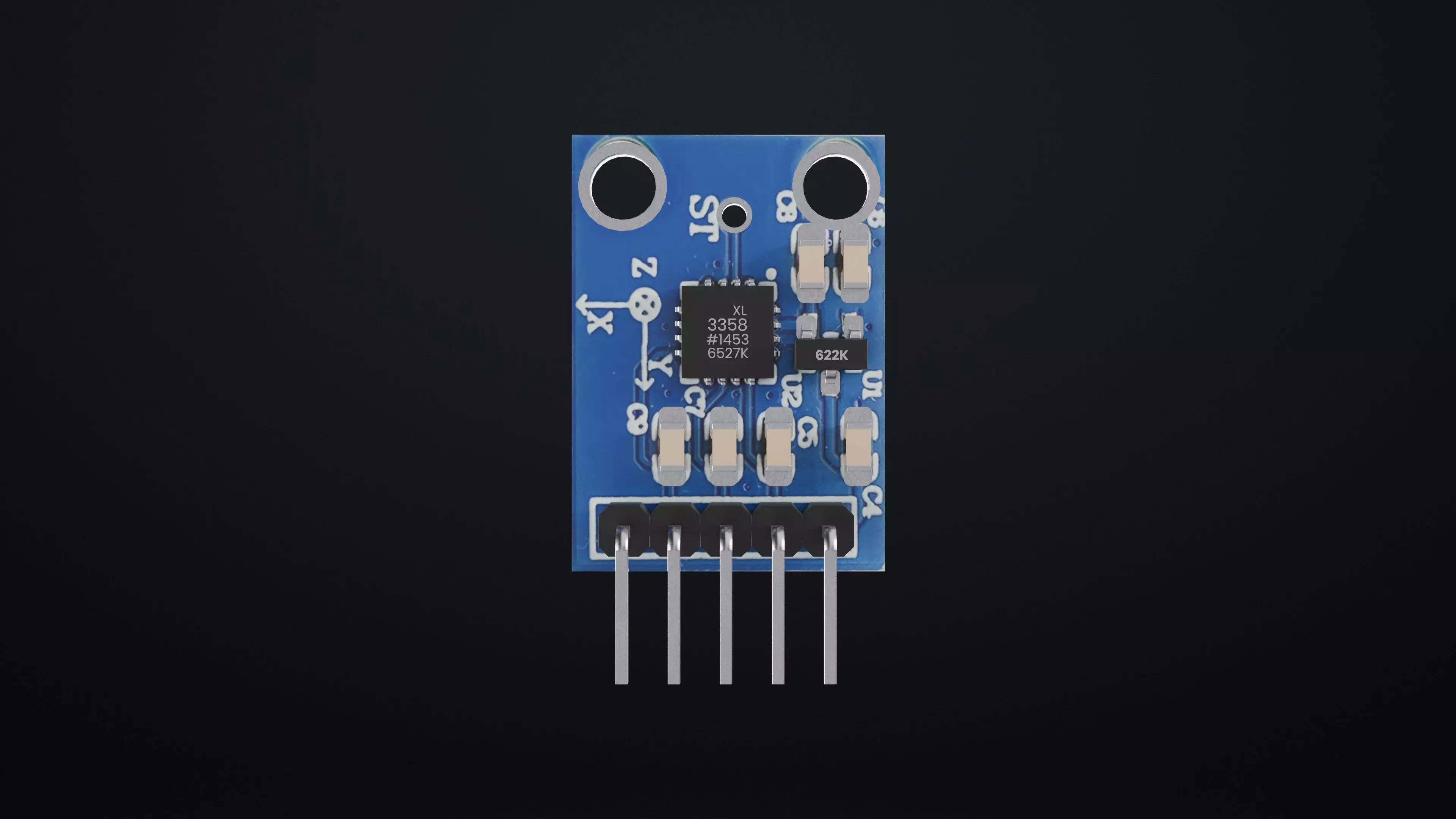 Magnetometer Sensor 3D Model for Arduino 3D model_2