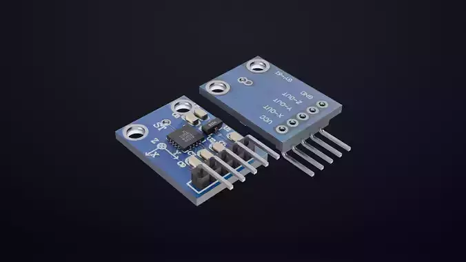 Magnetometer Sensor 3D Model for Arduino