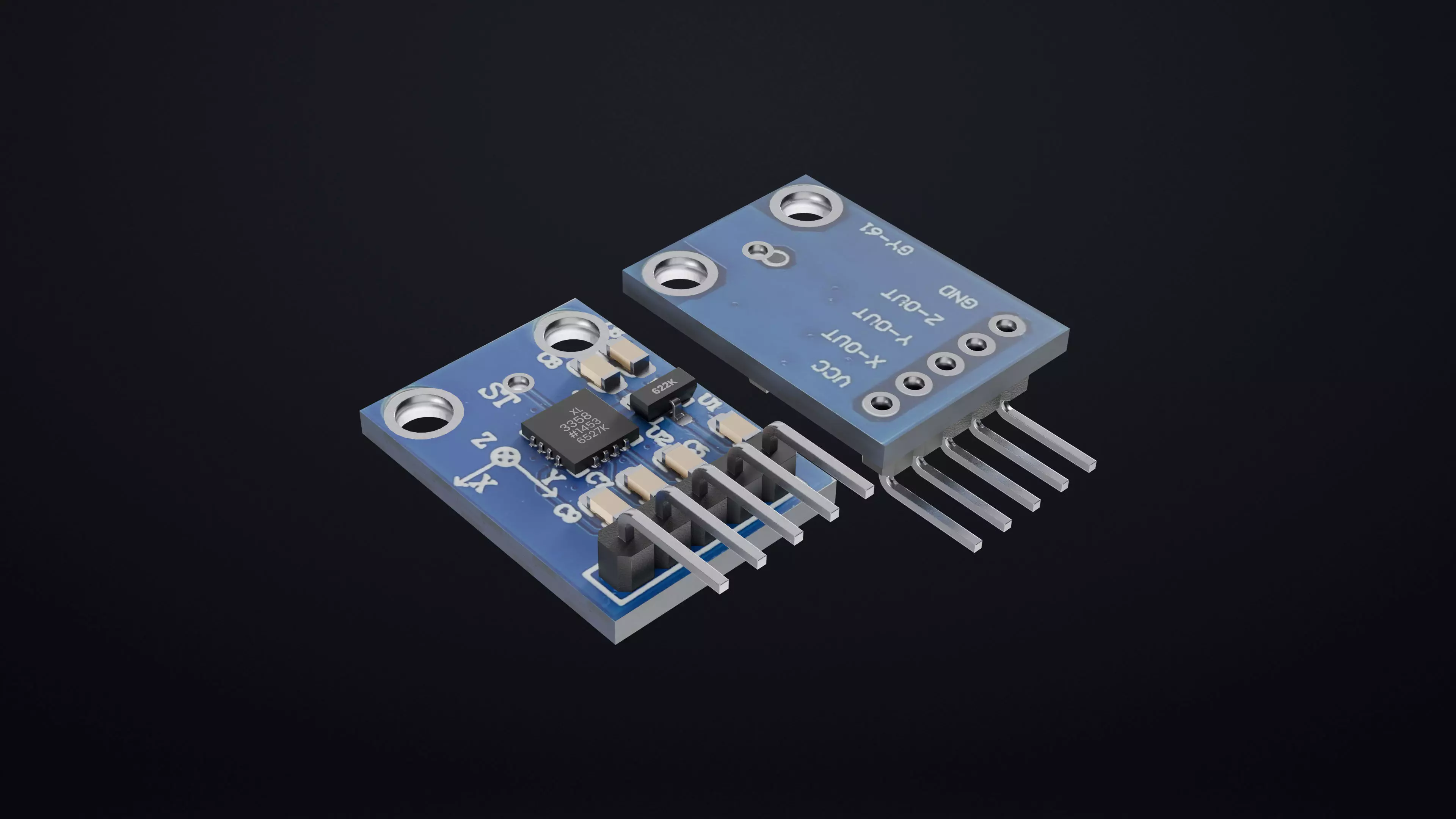 Magnetometer Sensor 3D Model for Arduino 3D model_0