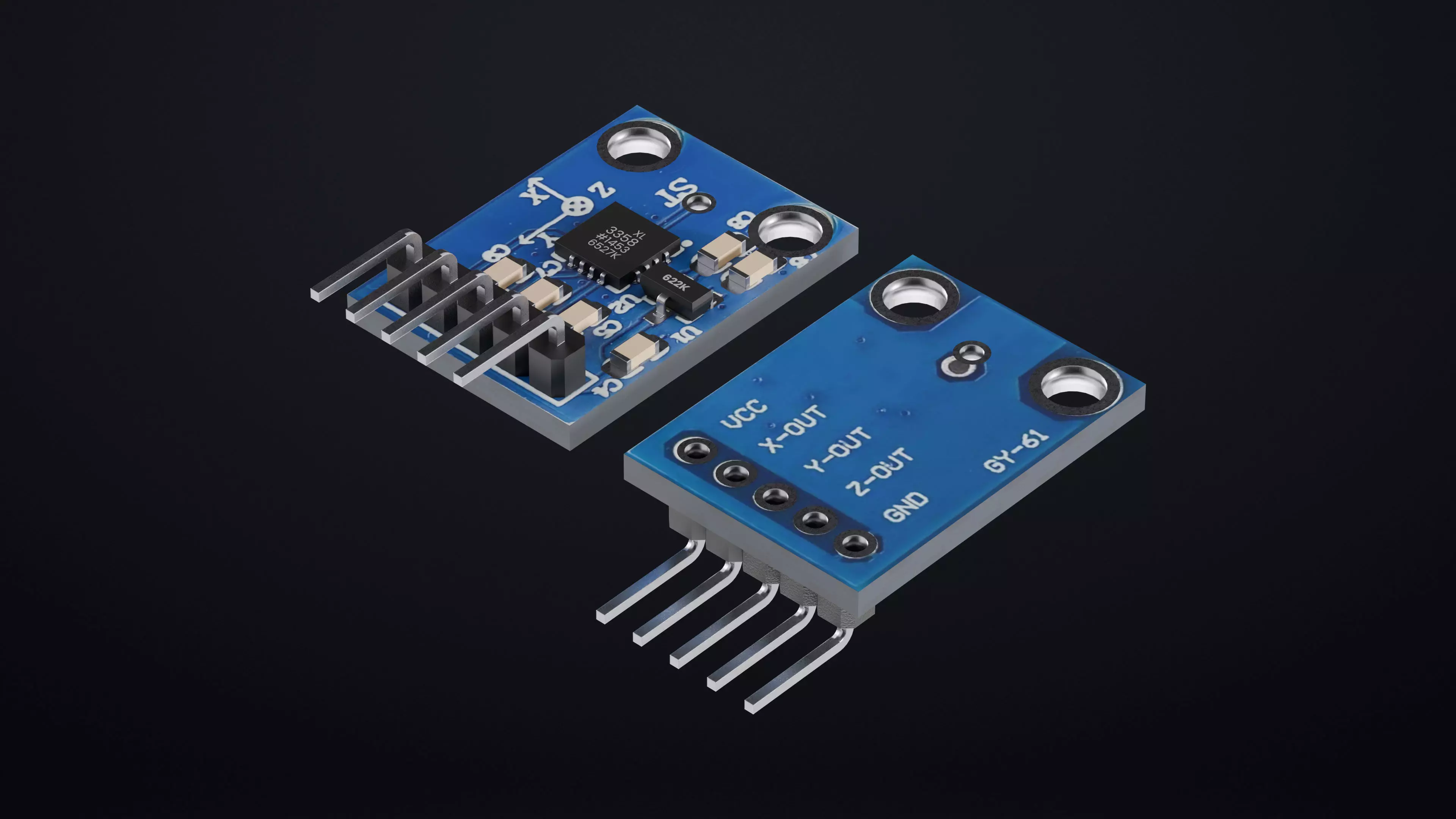 Magnetometer Sensor 3D Model for Arduino 3D model_1