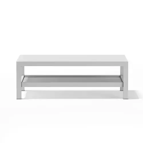 White Rectangular Coffee Table
