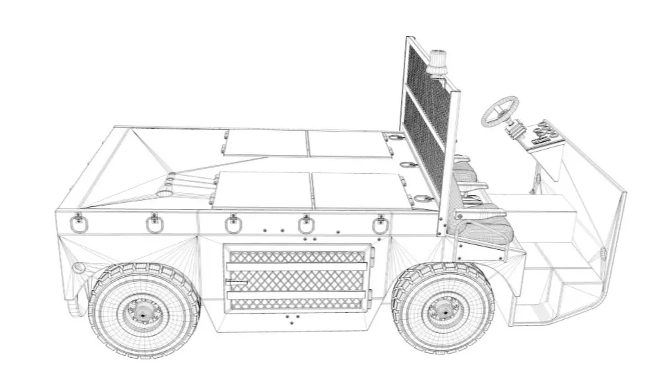 Military Aircraft Tugs 3D model_6
