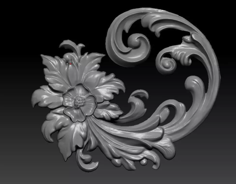 flower wood 3D model_4