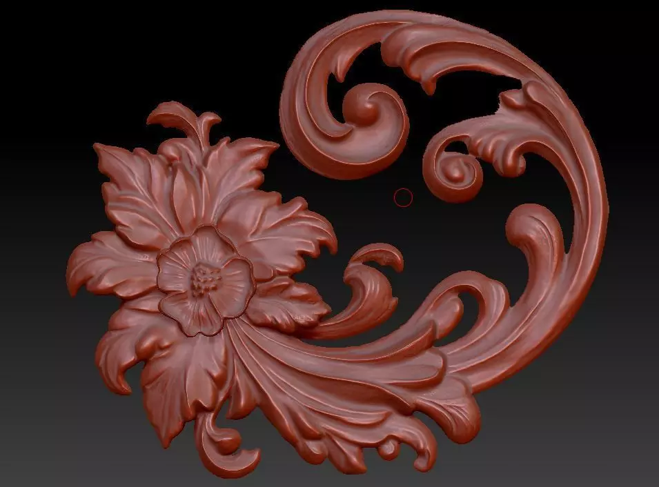 flower wood 3D model_1