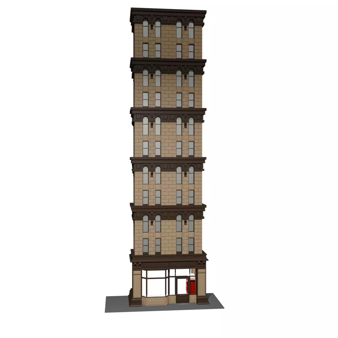 3D Printable Diorama Tall Building 3D print model_1