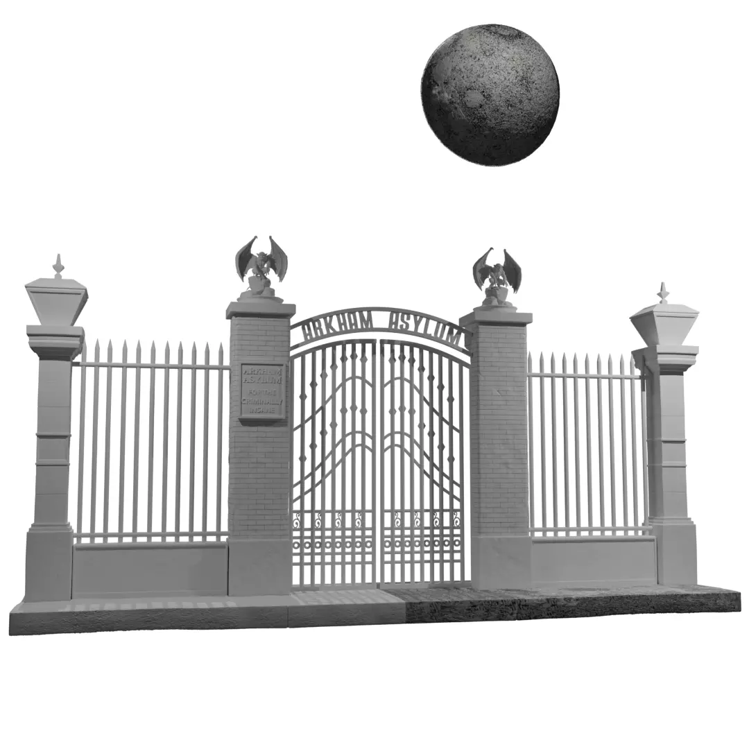 3D Printable Diorama Asylum Gate 3D print model